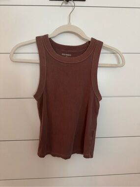 Old Navy Ribbed Tank Top in Rust Brown